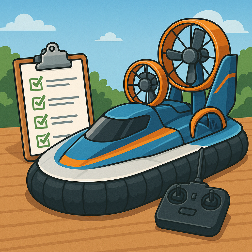 Safety-first RC Hovercraft: Skirt Design, Fans, Drift Control and Waterproofing