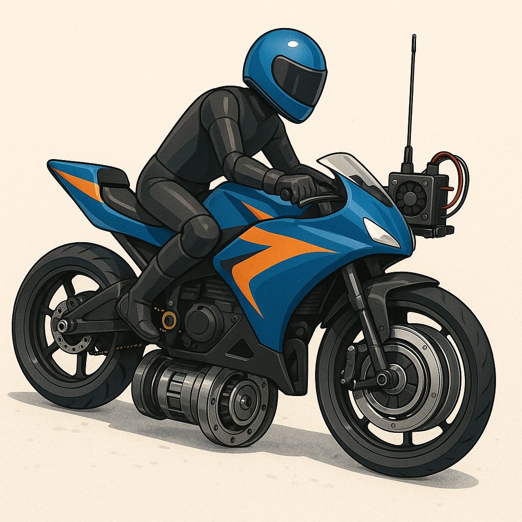 Build Log: RC Motorcycle with Gyro Wheels and Precision Stabilisation