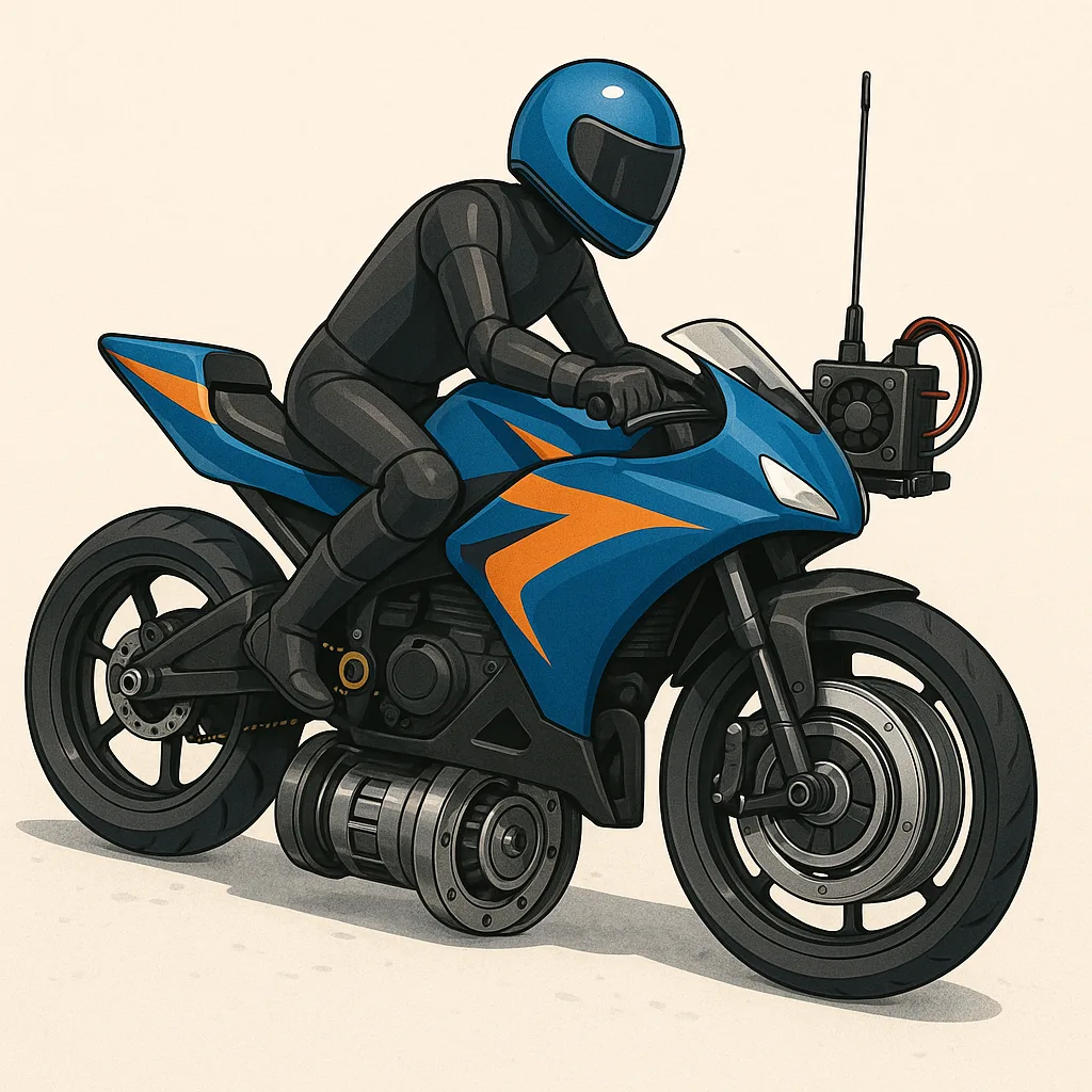 Build Log: RC Motorcycle with Gyro Wheels and Precision Stabilisation