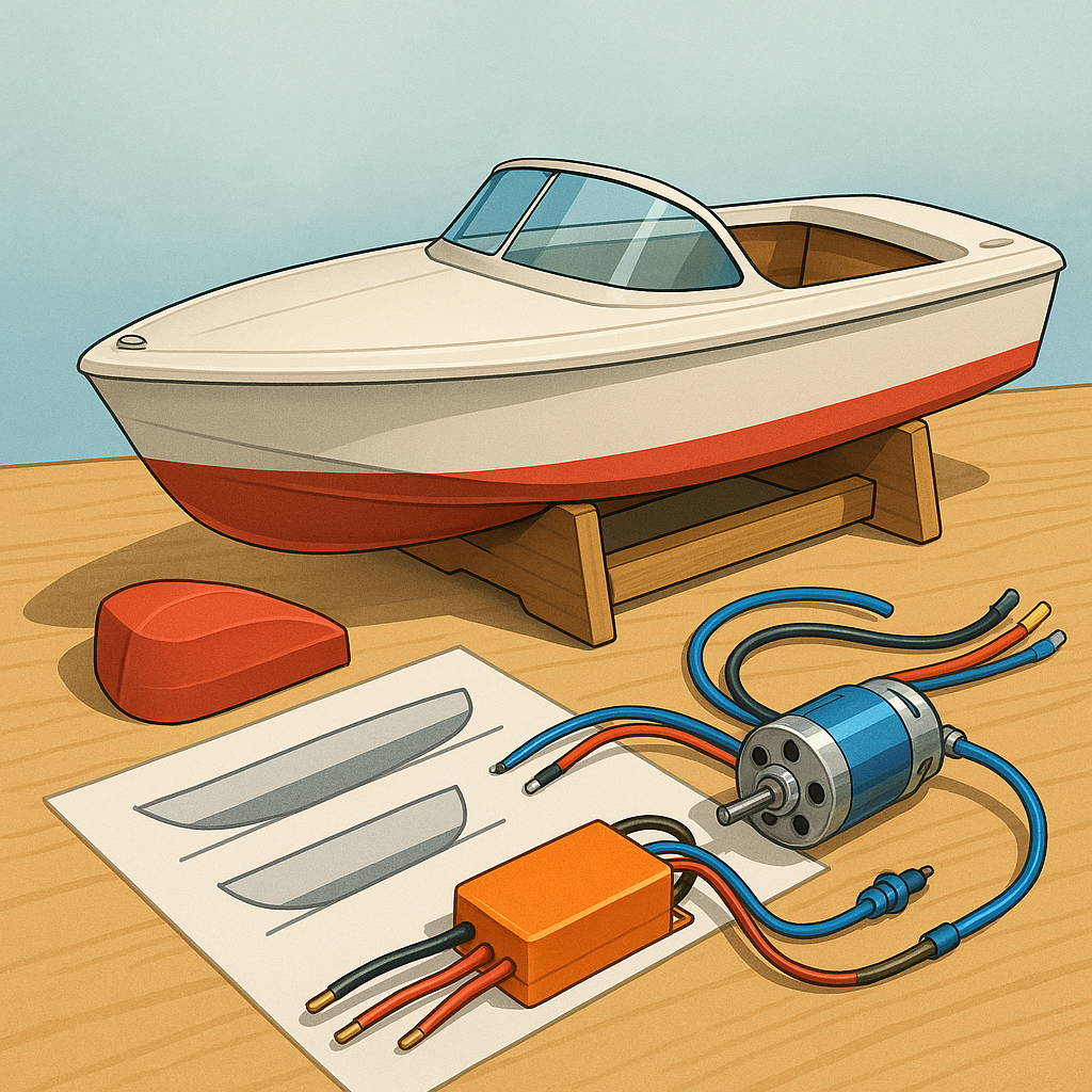 Build Log: 3D-Printed RC Launch — Hull Shapes, ESC Waterproofing and Motor Cooling.