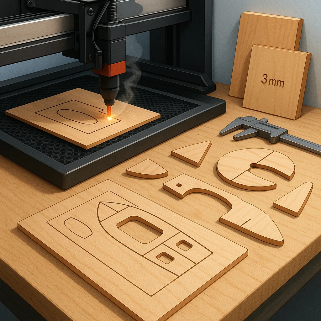 Laser cutting build log: Plywood frames, formers, templates and engraving.