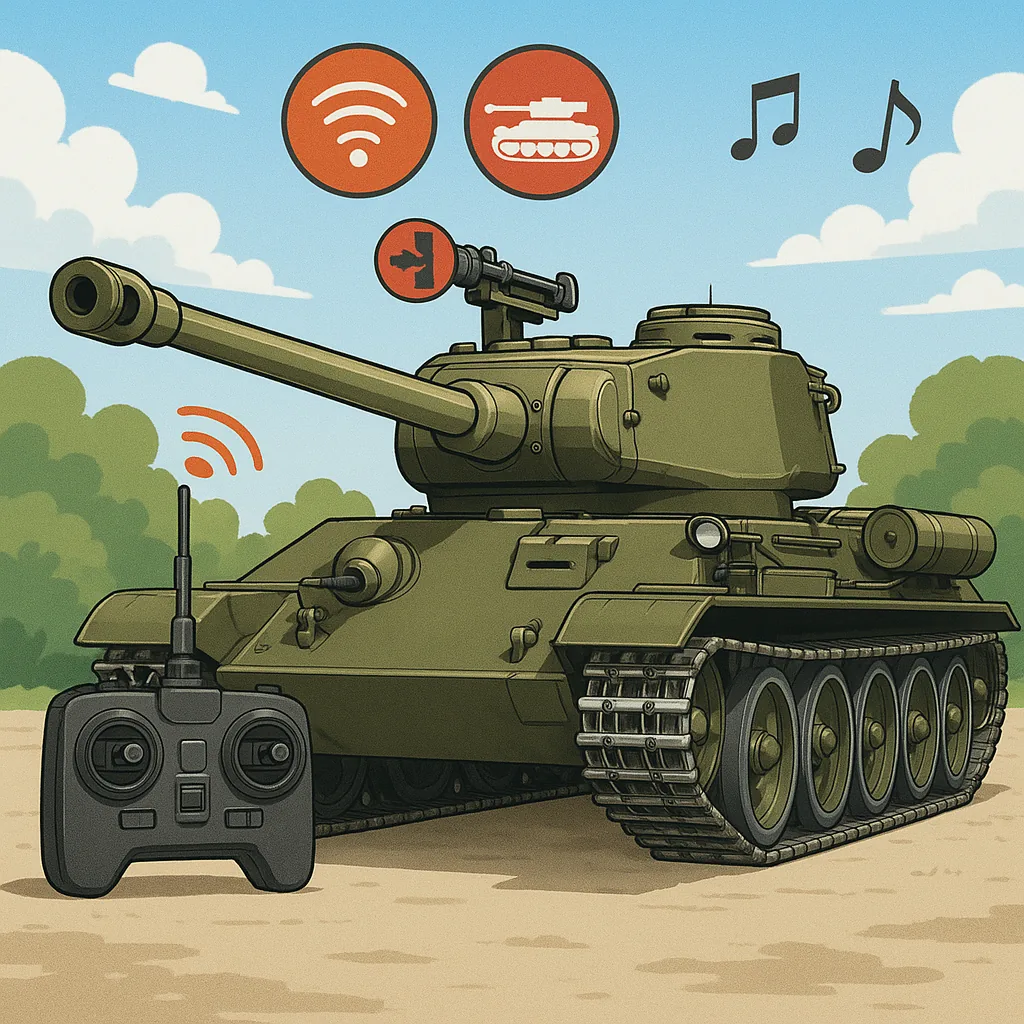 RC Tank Safety: Metal Tracks, Turret Stabilisation, IR Battles and Realistic Sounds.