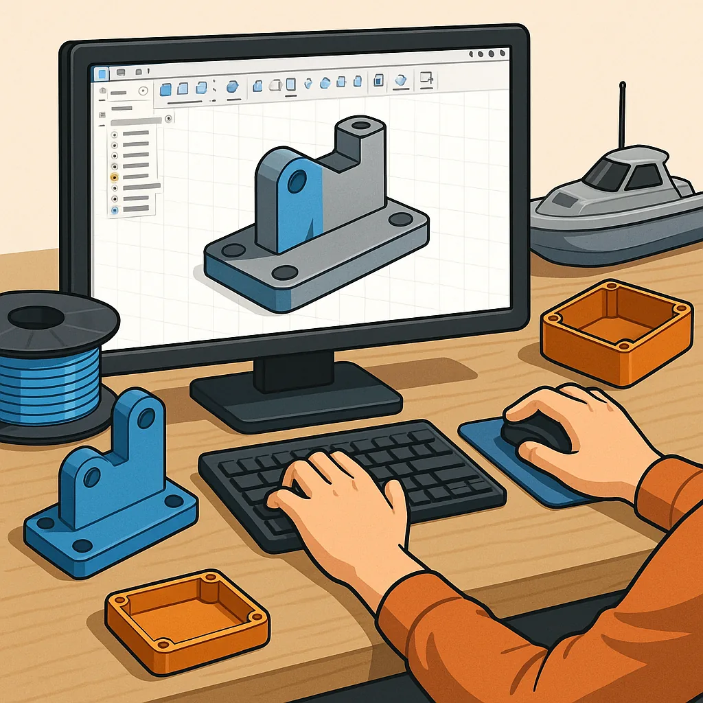 Beginner's Guide to CAD Design for Hobbyists: Fusion 360, Onshape, Tolerances and Printing for Fit.